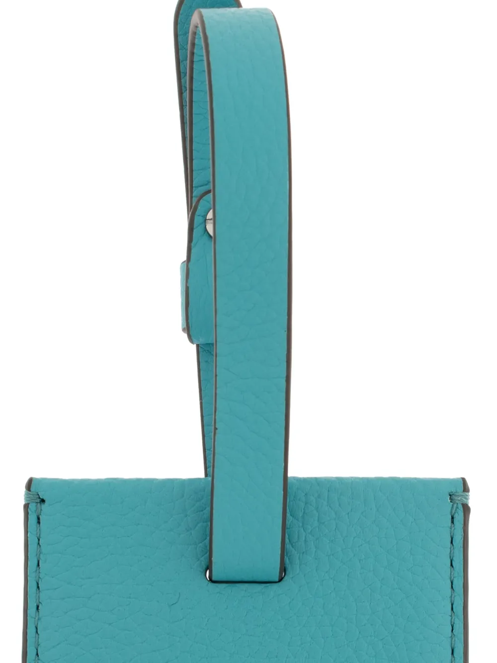 Tory Burch Leather Luggage Tag In Blue