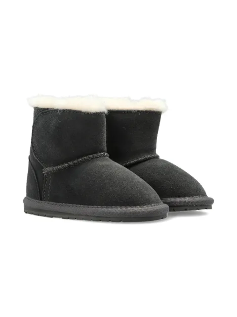 Emu Kids shearling-trimmed suede boots