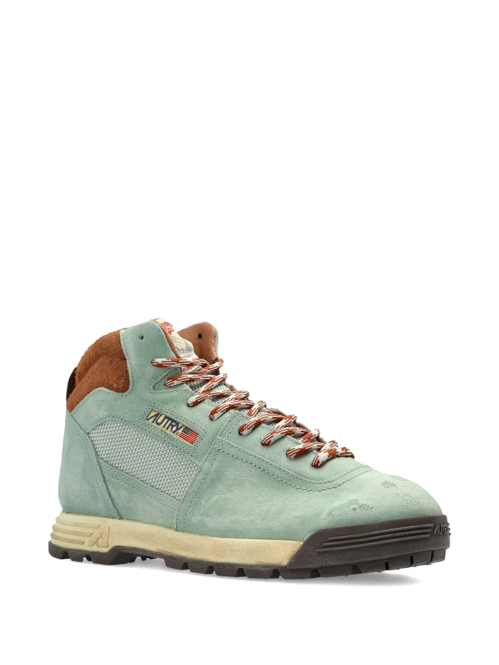 Autry High-top Panelled Sneakers In Green