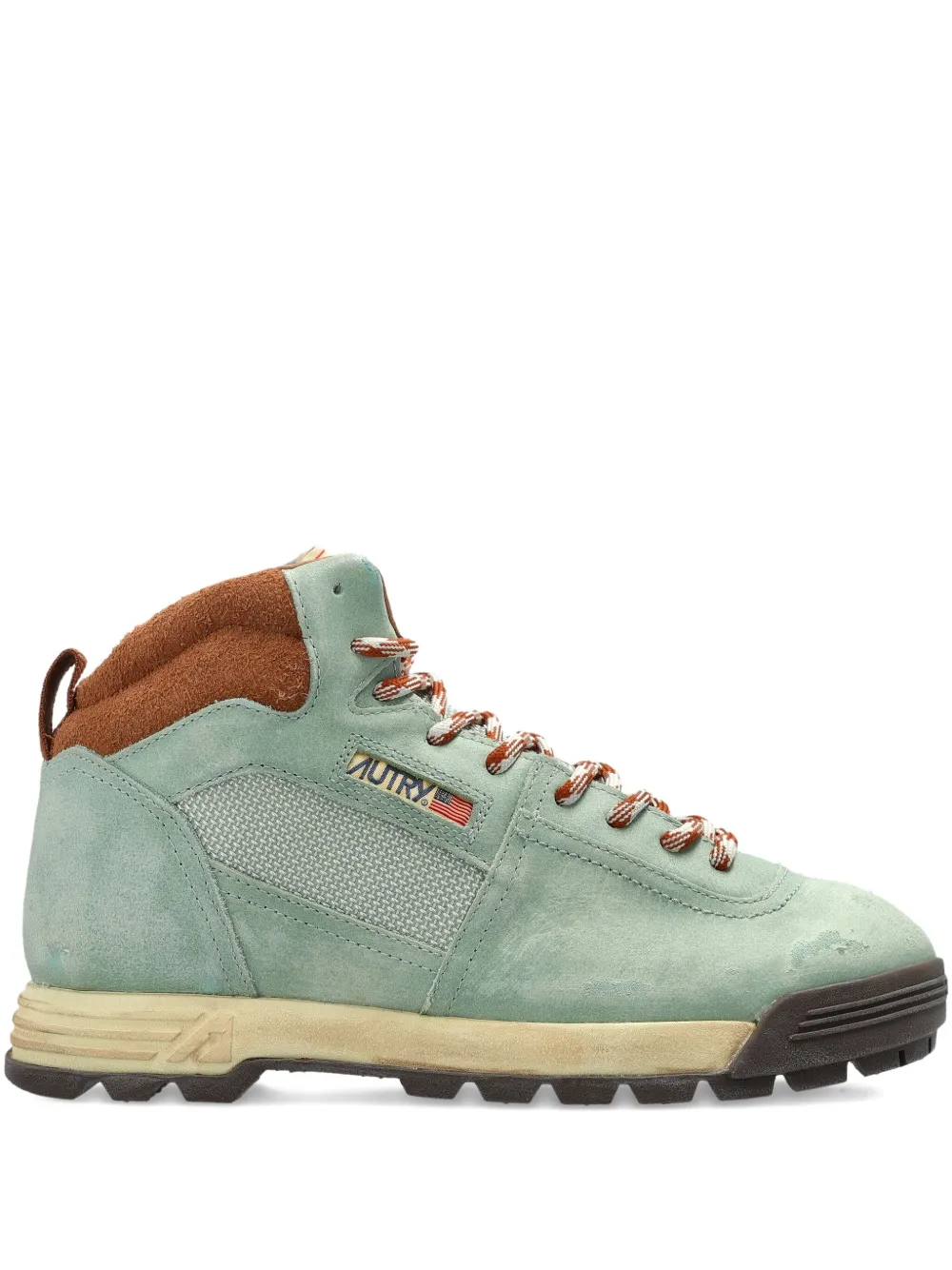 Autry High-top Panelled Sneakers In Green