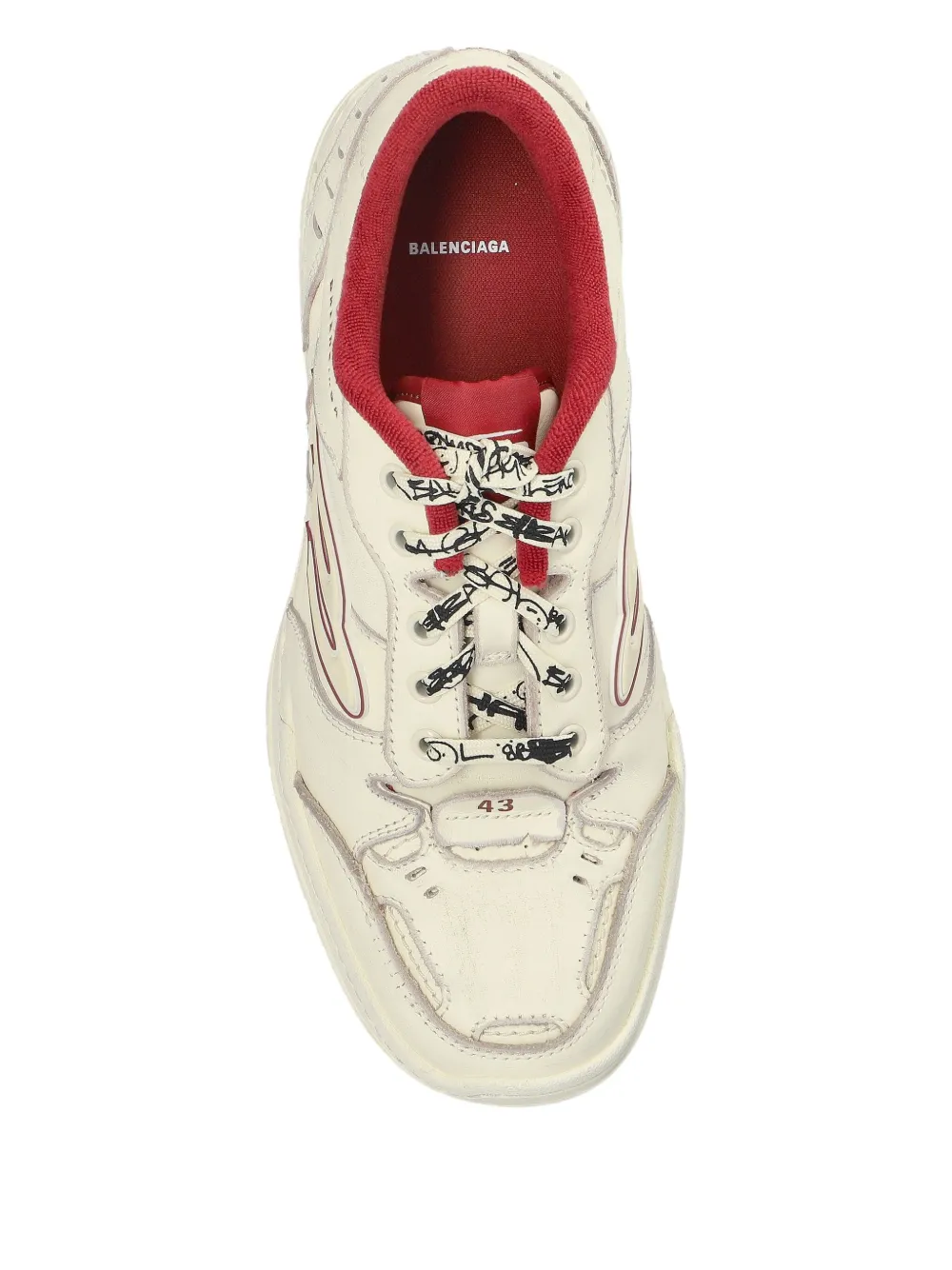 Balenciaga Hamptons sneakers met logodetail Beige