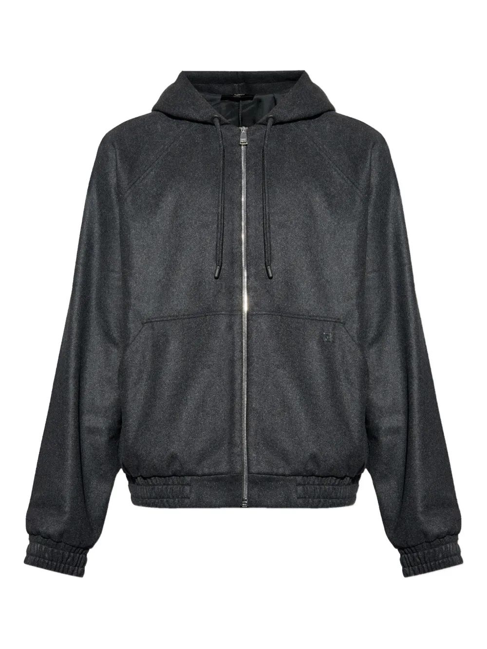 FENDI zip-up cashmere hoodie - Grey