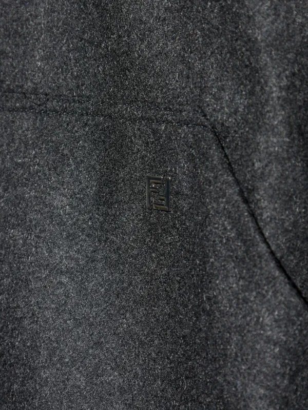 FENDI ジップアップ カシミアパーカー | グレー | FARFETCH JP