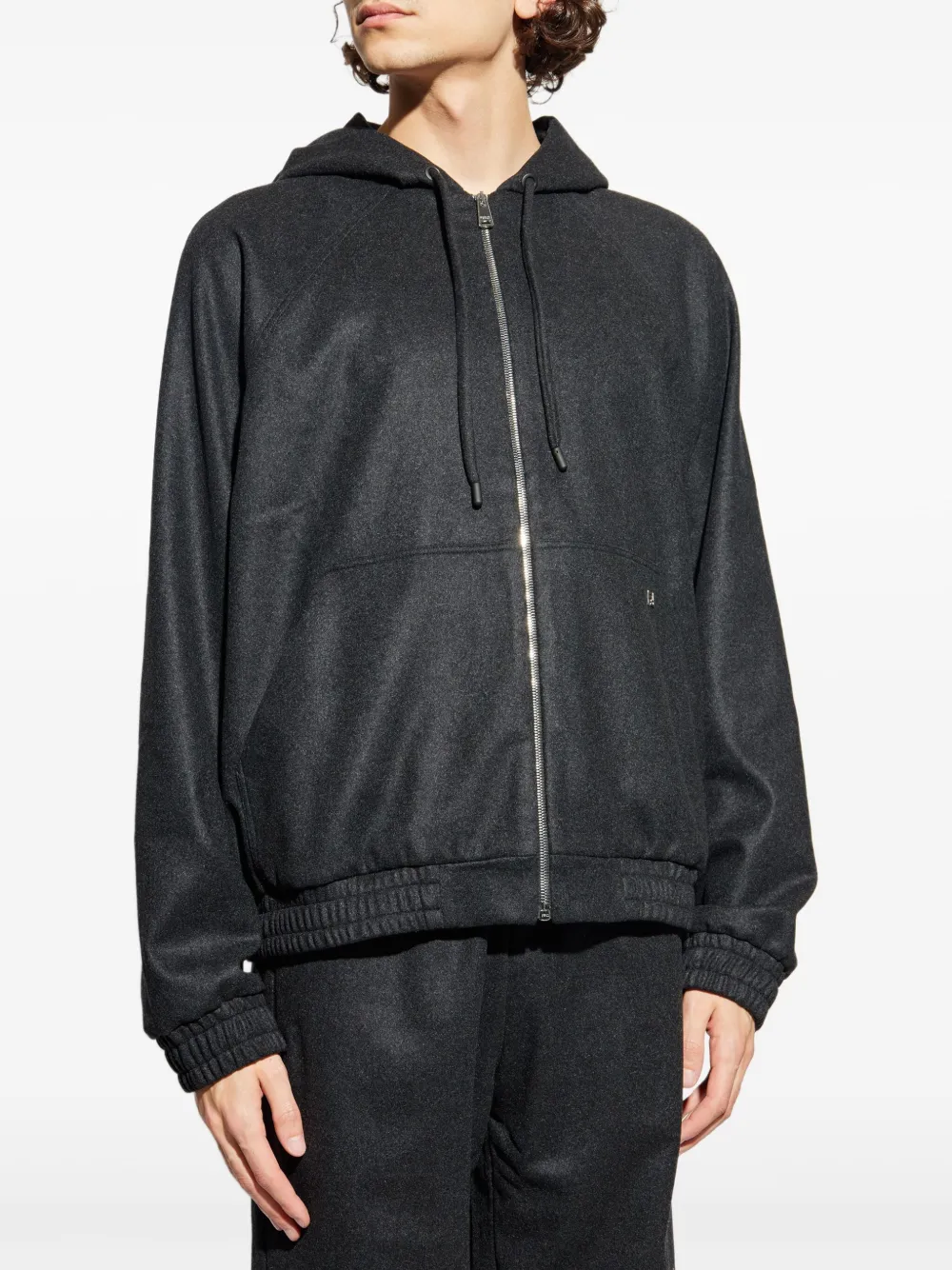 FENDI Kasjmier hoodie met rits Grijs