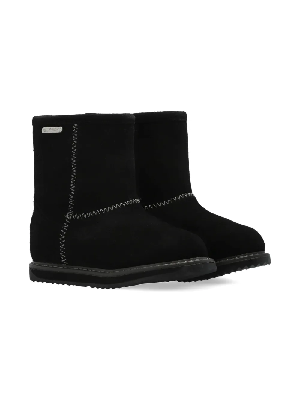 Emu Kids stitch-detail ankle boots Zwart