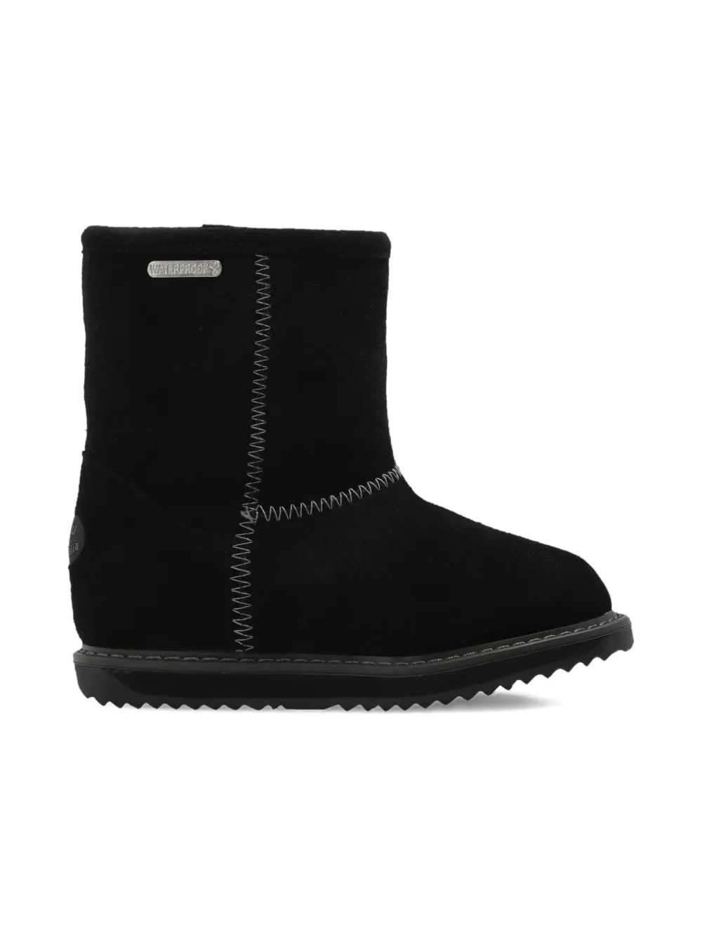 Emu Kids stitch-detail ankle boots Zwart