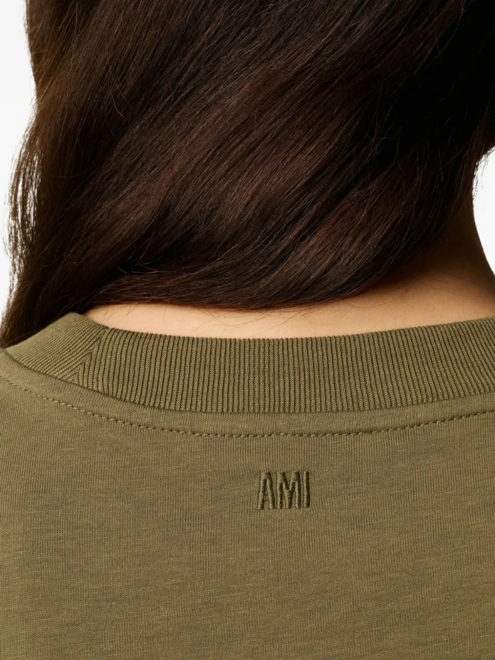 AMI Paris Katoenen T-shirt Groen