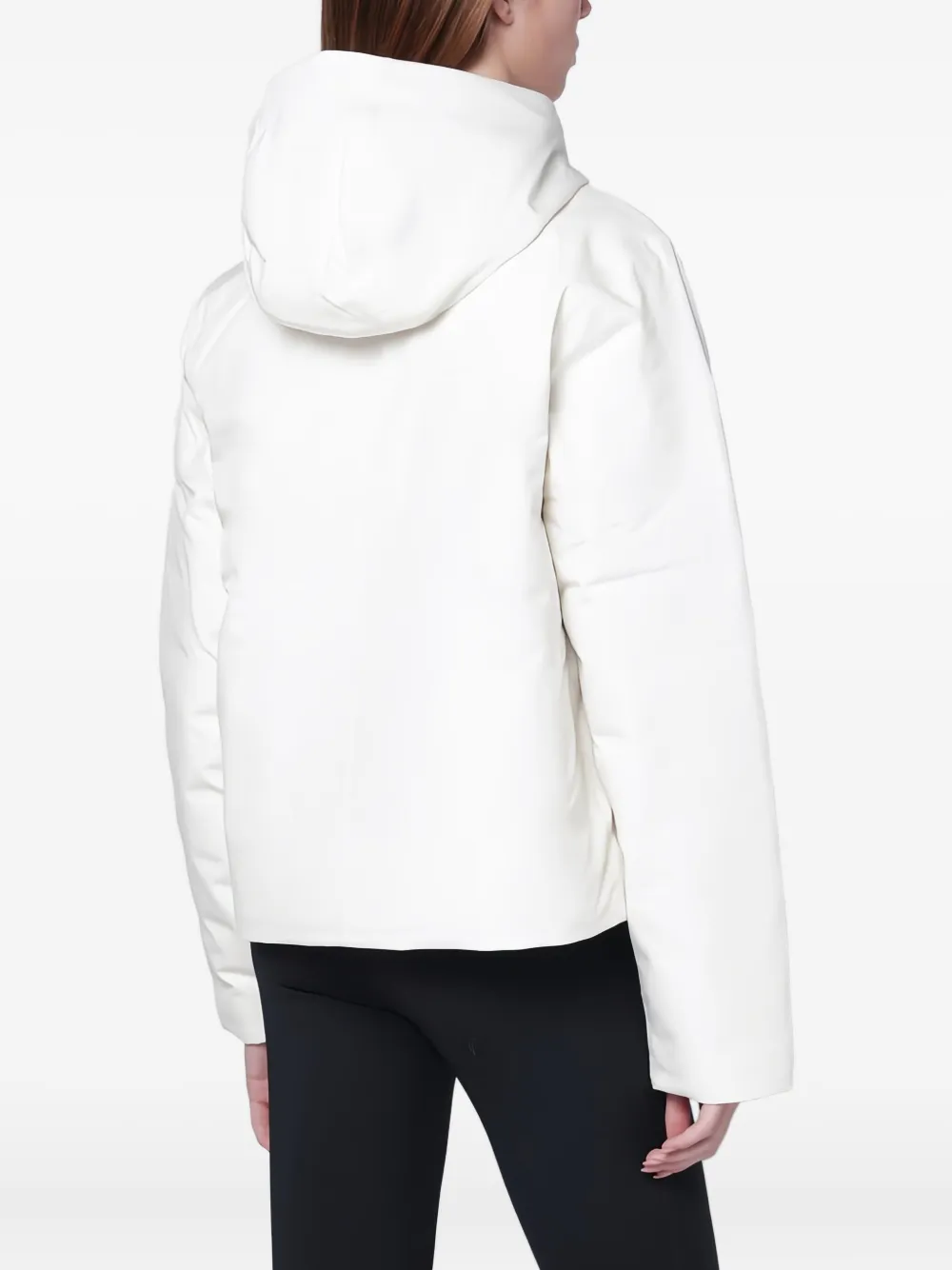The North Face Mountain Range Hooded Down Jacket Nf0a8dqtny R North Qli1 In White