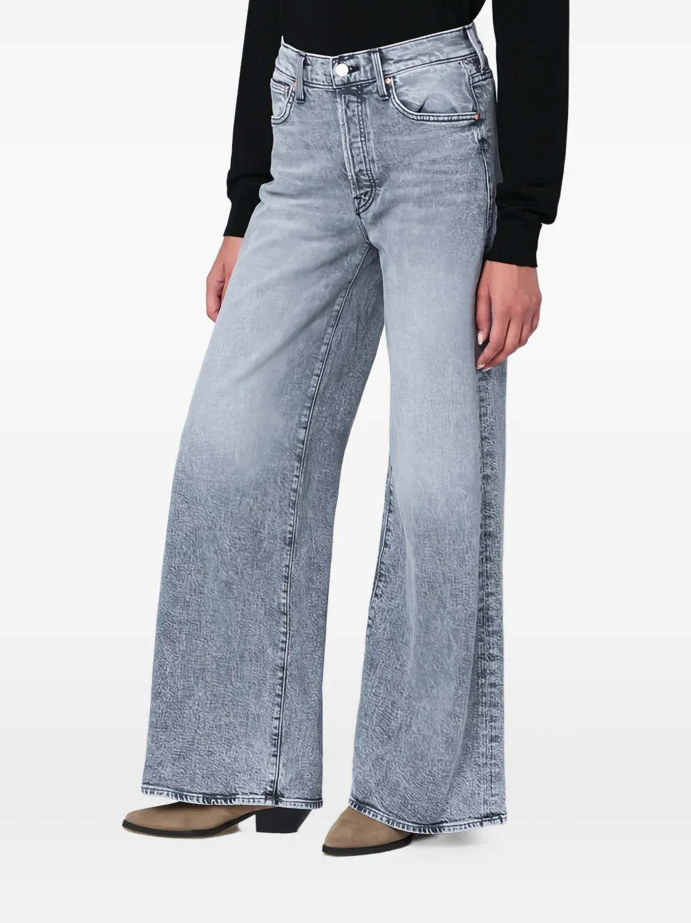 MOTHER The Ditcher Roller Sneak katoenen jeans Blauw