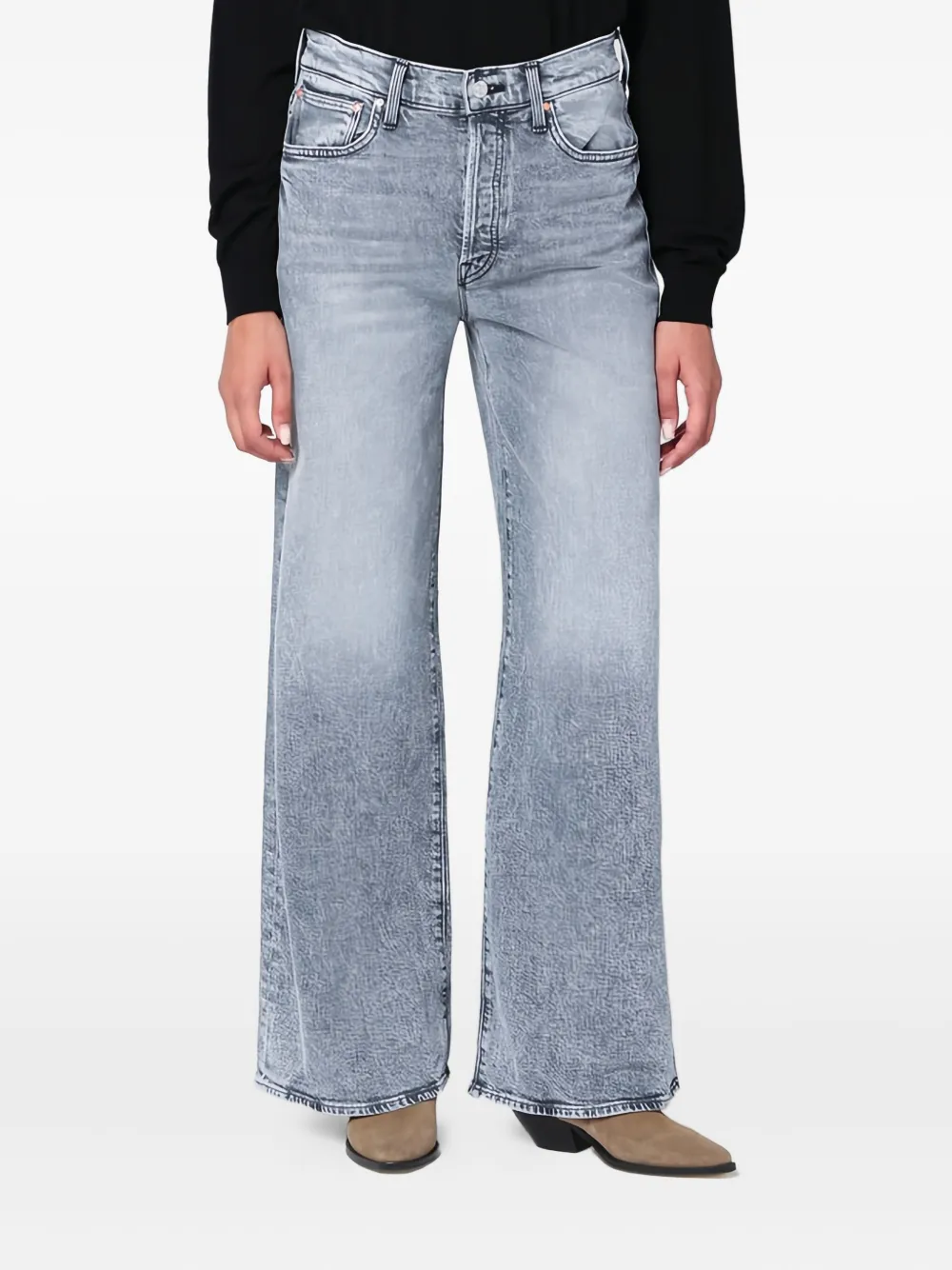 MOTHER The Ditcher Roller Sneak katoenen jeans Blauw