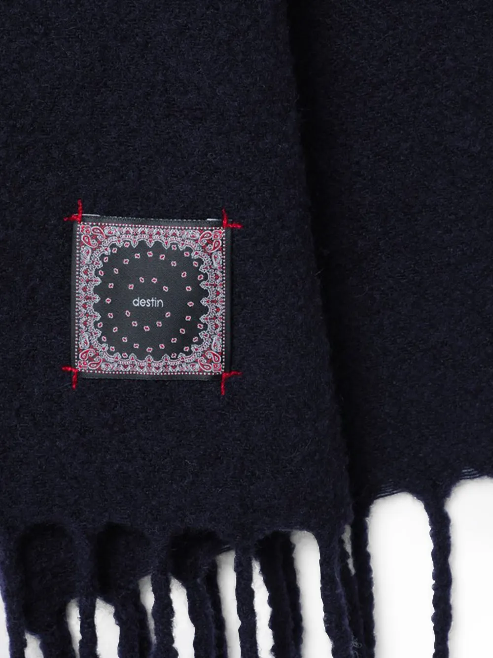 Destin Sjaal met franje - Blauw