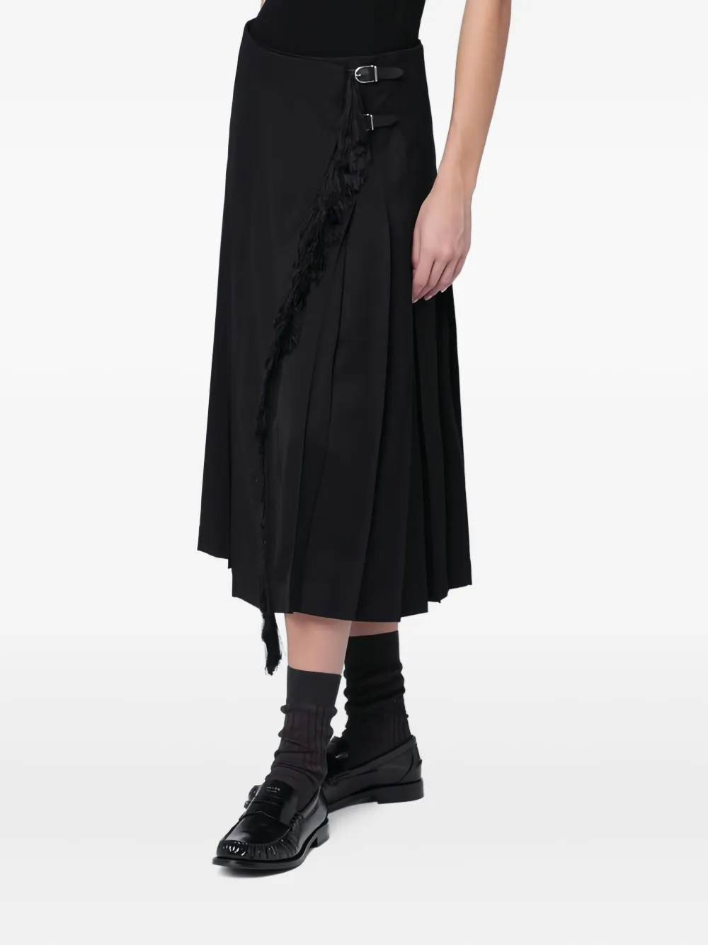 Durazzi Milano Adjustable-straps Midi Skirt In Black