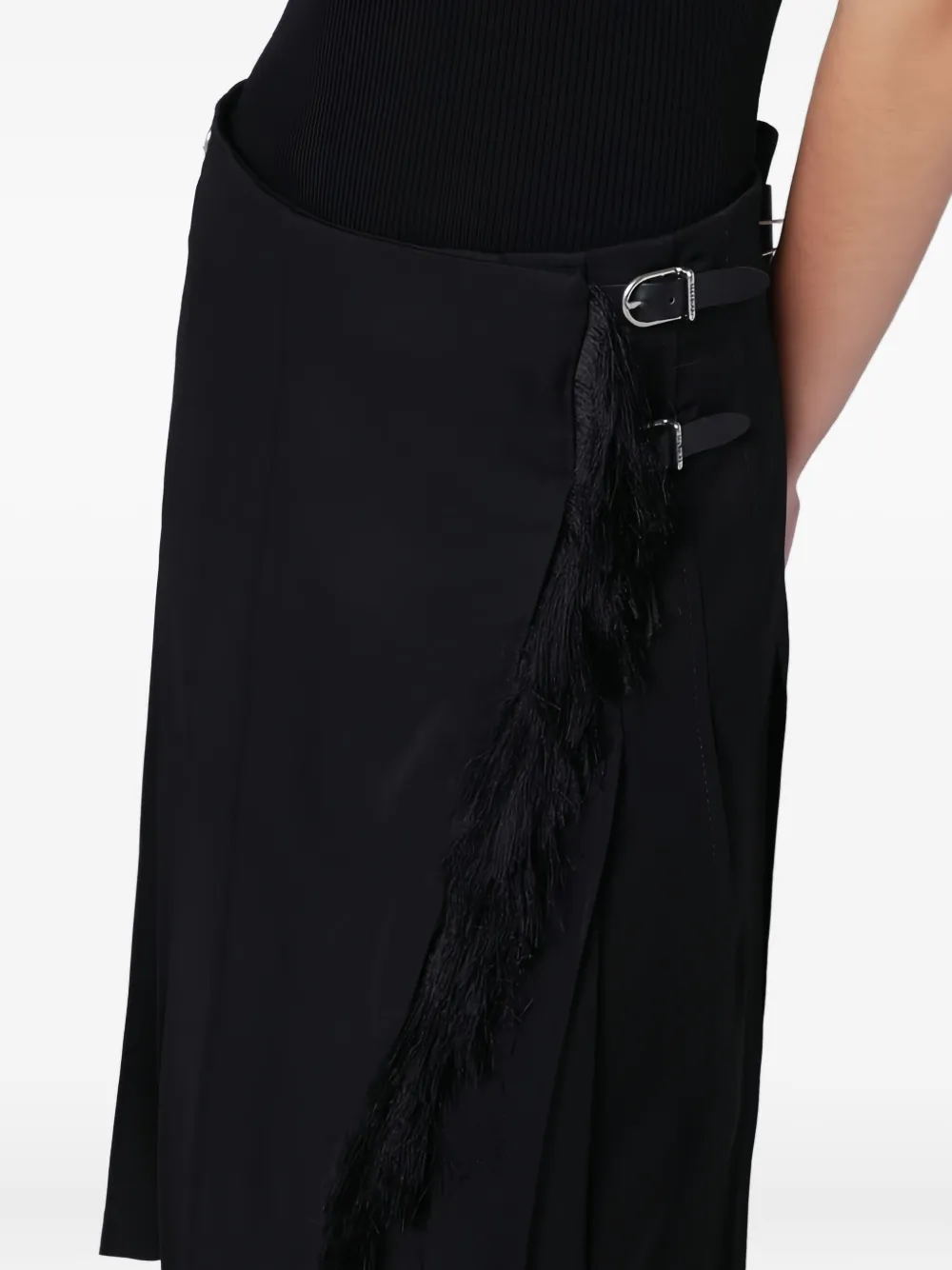 Durazzi Milano Adjustable-straps Midi Skirt In Black