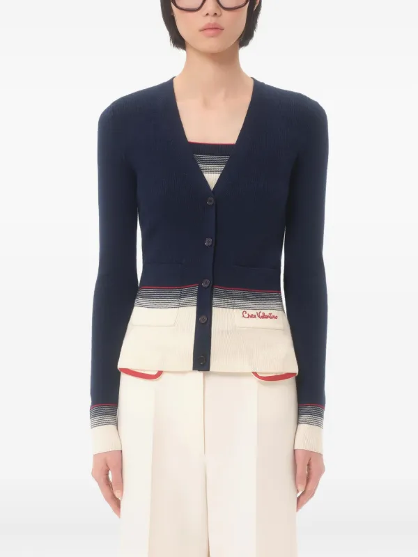 Valentino Garavani ウール カーディガン | ブルー | FARFETCH JP