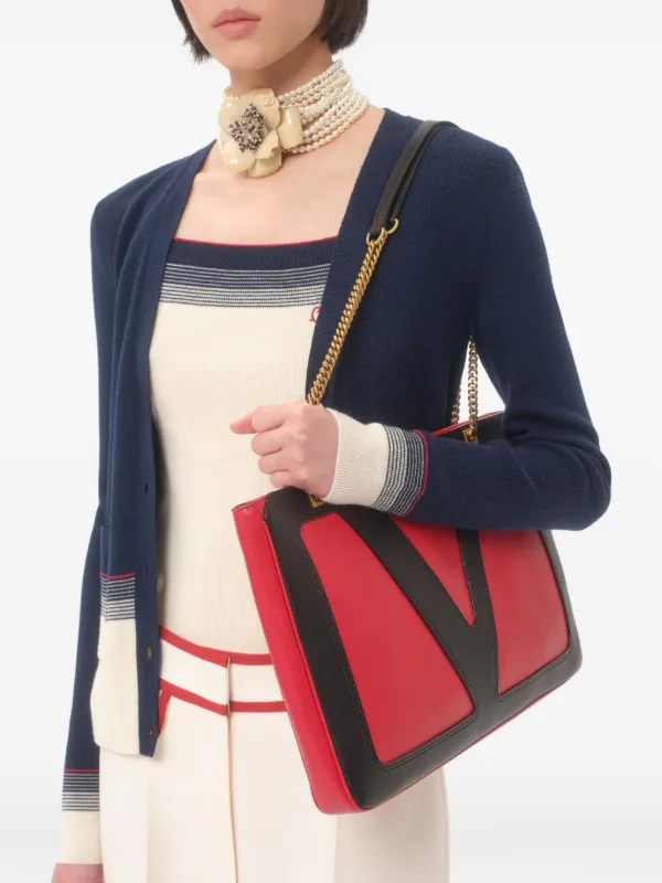 タグ付き valentino garavani ロゴ ライン カーディガン Valentino Garavani ロックスタッズ ケーブルニット カーディガン