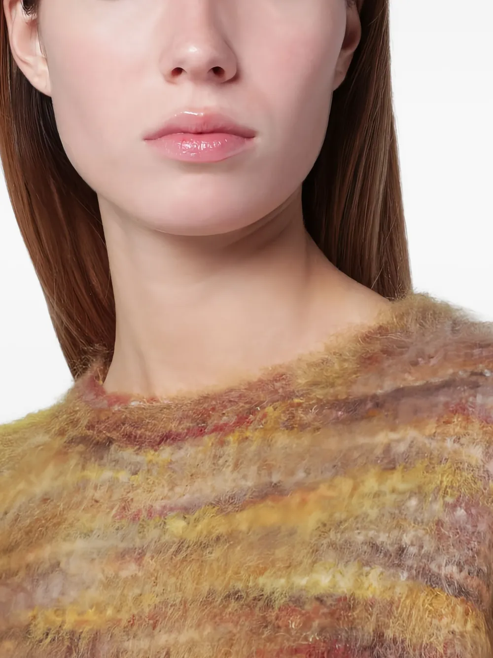 Roberto Collina Yarn Sweater With Long Sleeves And Round Neck In Brown