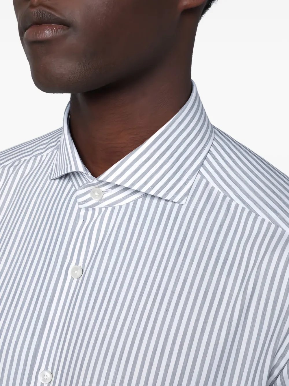 Xacus Gestreept overhemd Wit