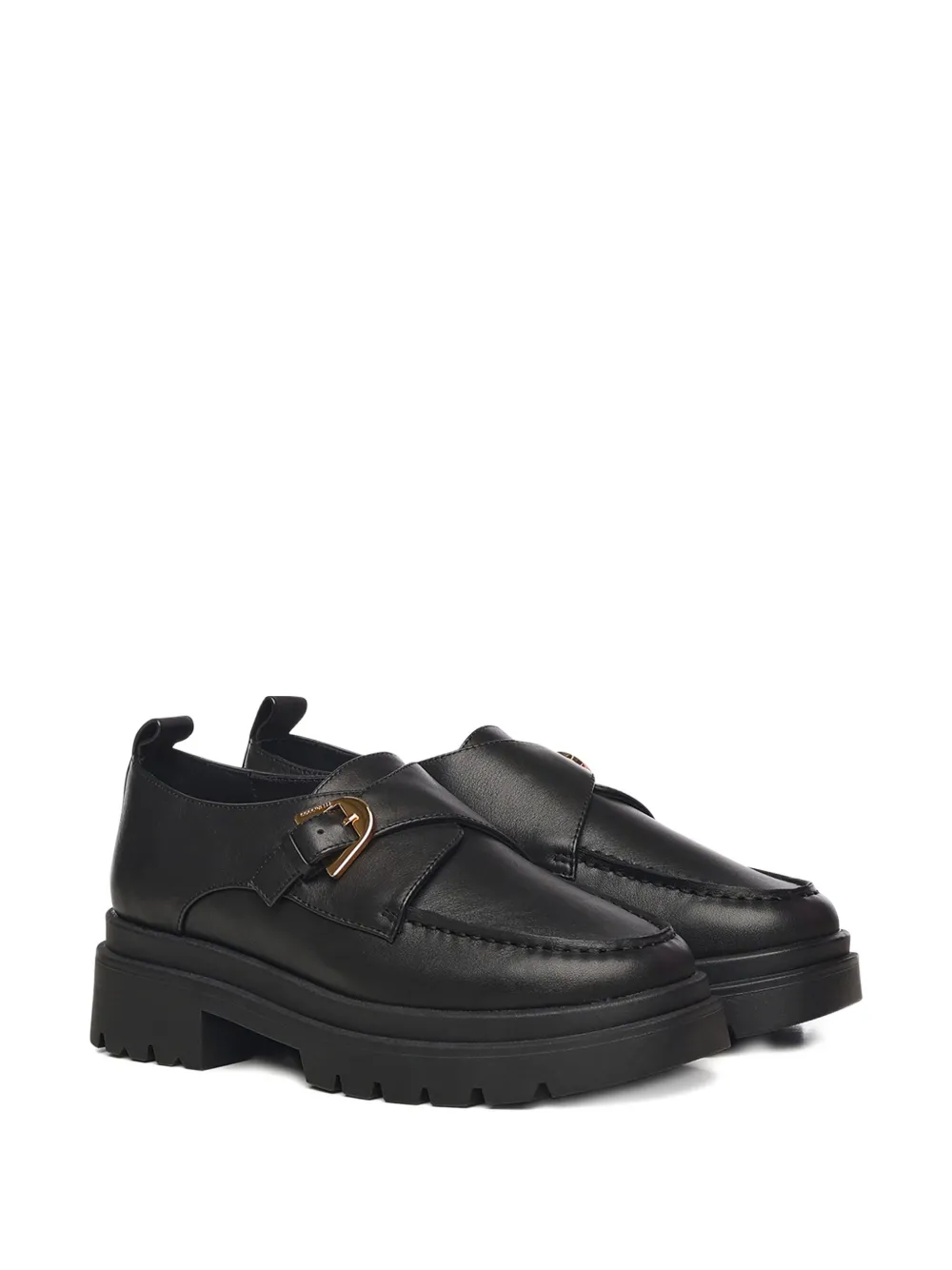 Coccinelle buckle platform loafers - Zwart
