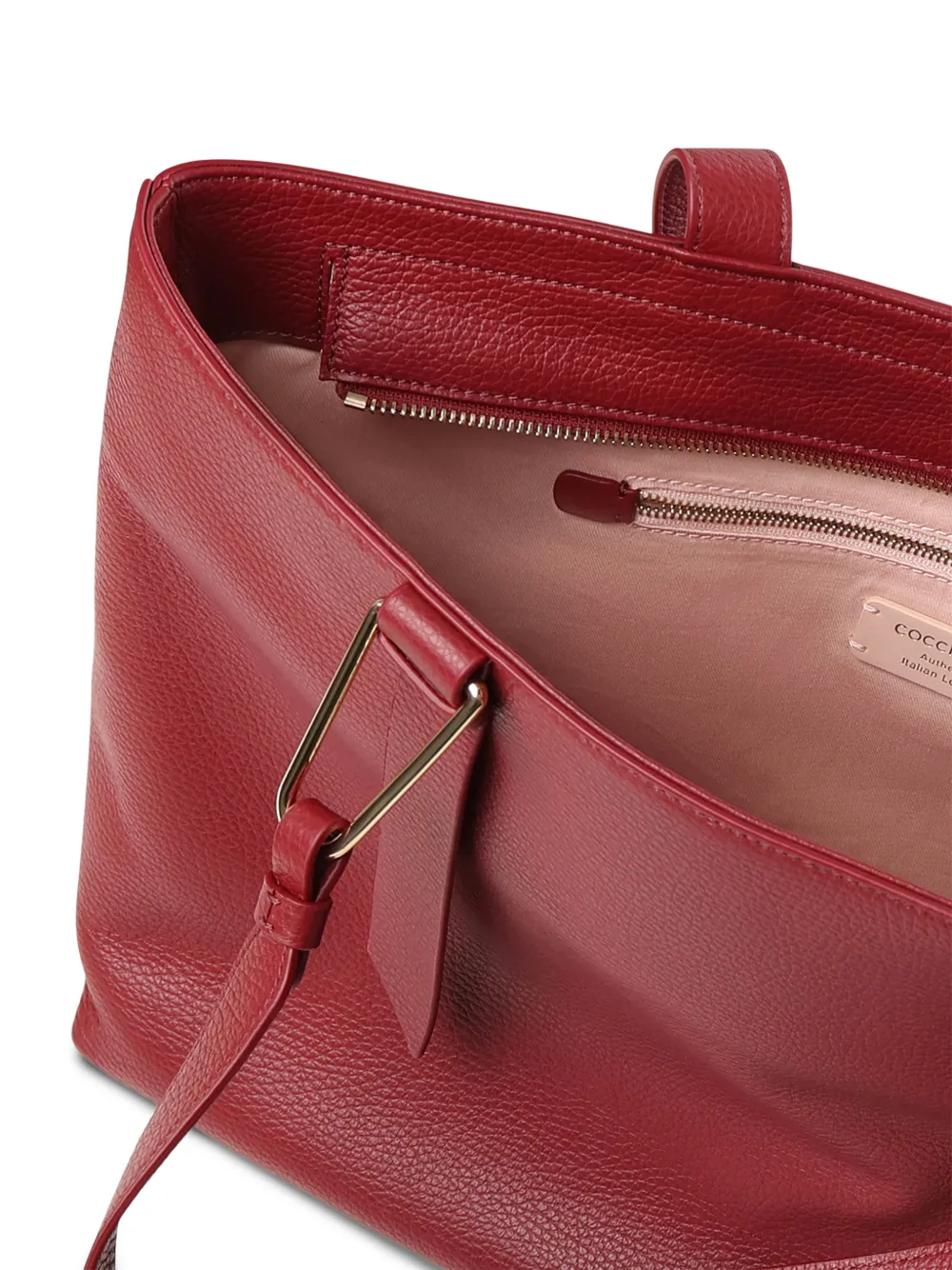 Coccinelle Grote Malory leren schoudertas Rood