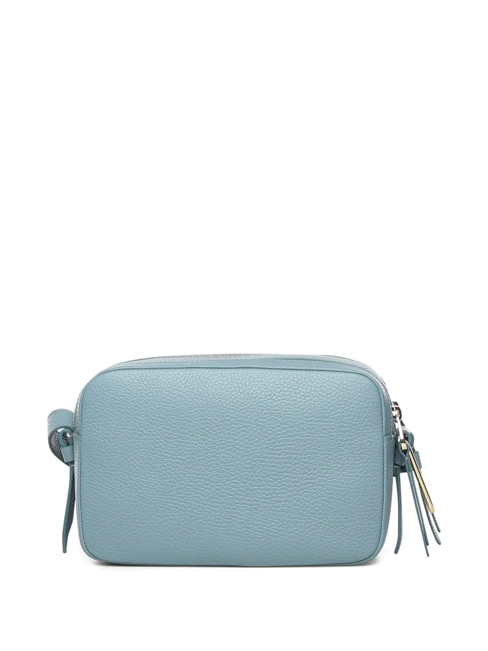 Coccinelle Zip Leather Shoulder Bag In Blue