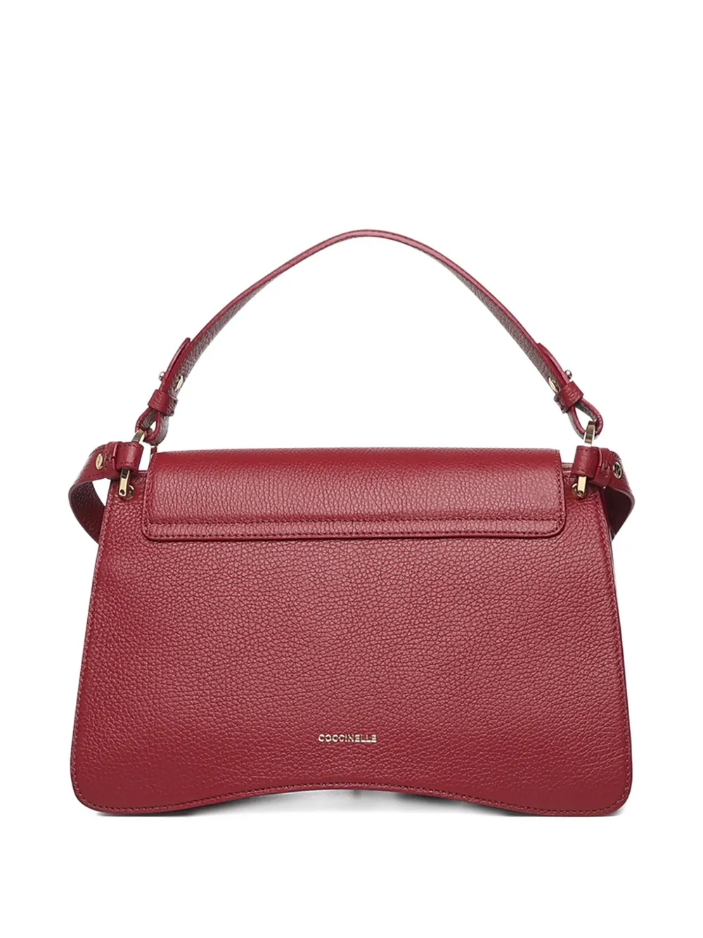 Coccinelle logo-embroider shoulder bag - Rood