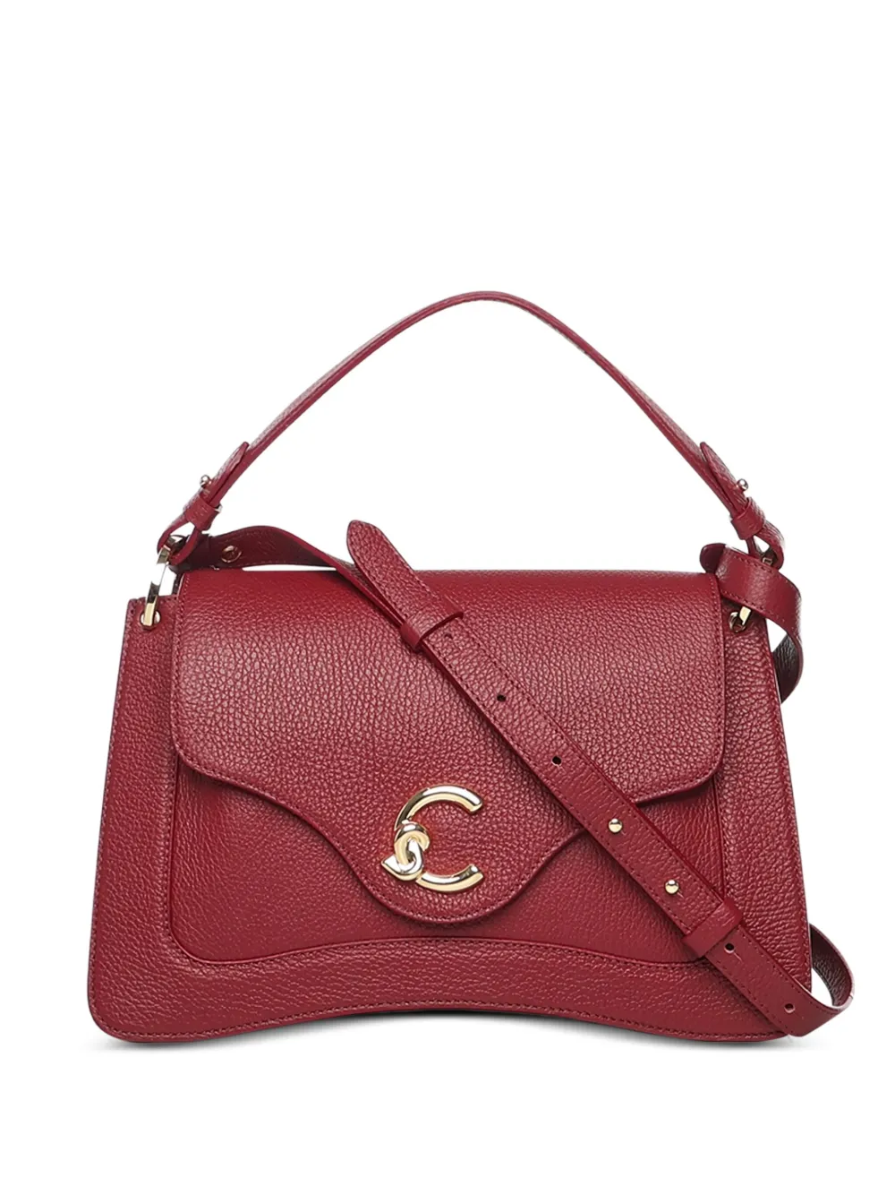 Coccinelle Schoudertas met geborduurd logo Rood