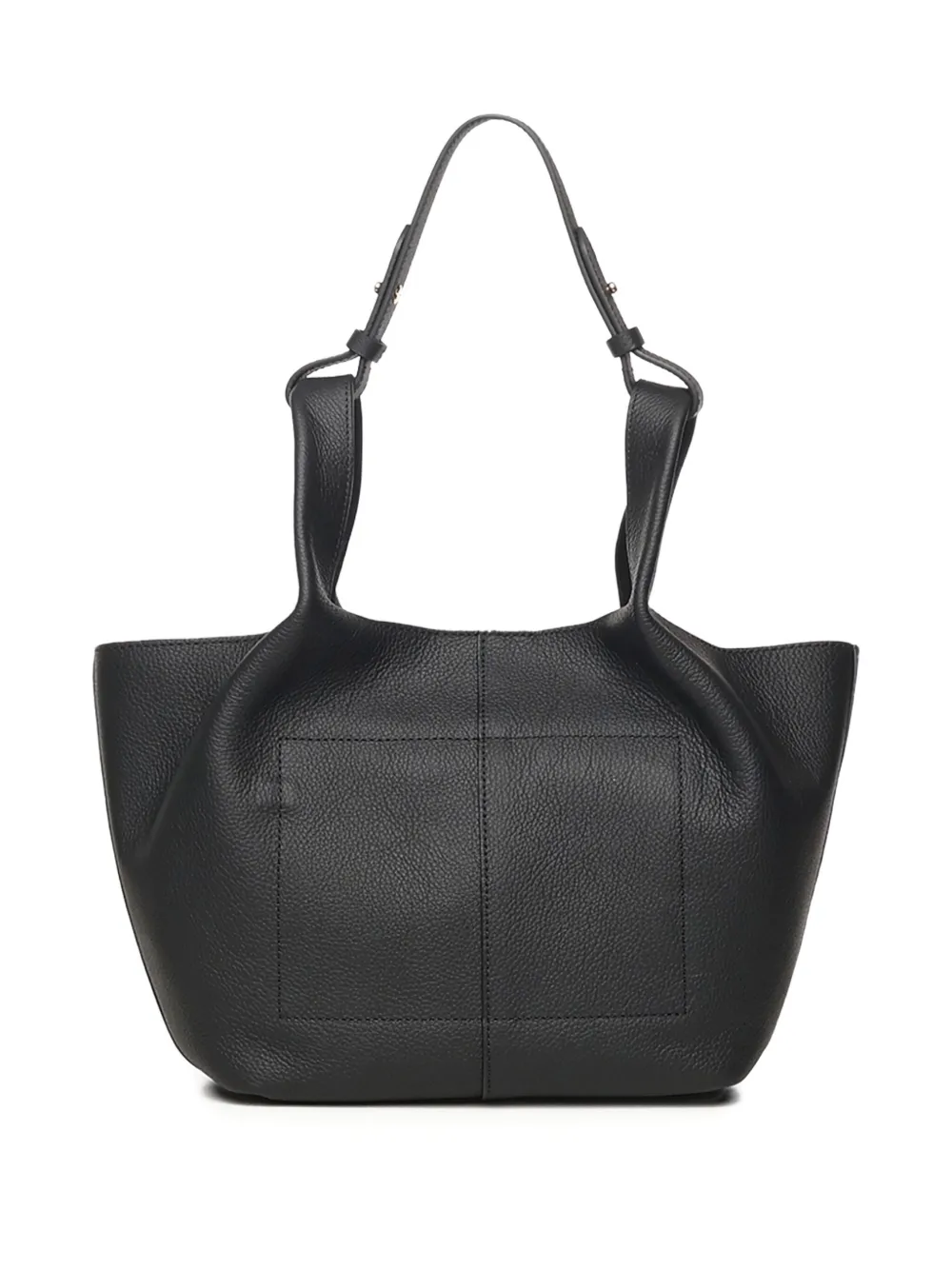 Coccinelle grained flap front shoulder bag - Zwart