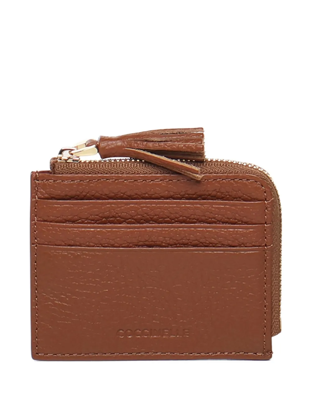 Coccinelle Tassel Zip Wallet In Brown
