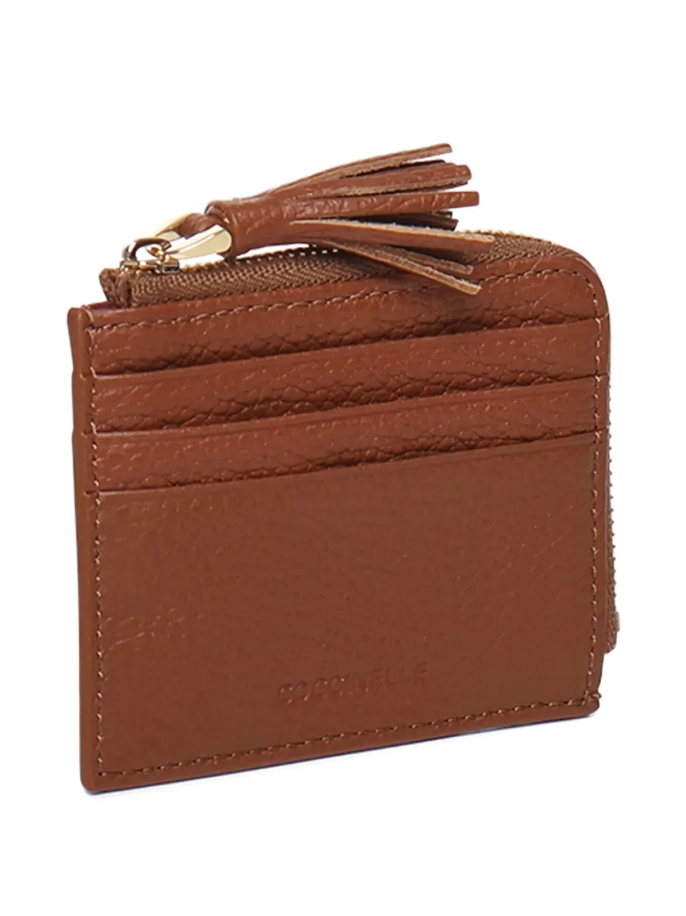 Coccinelle Tassel Zip Wallet In Brown
