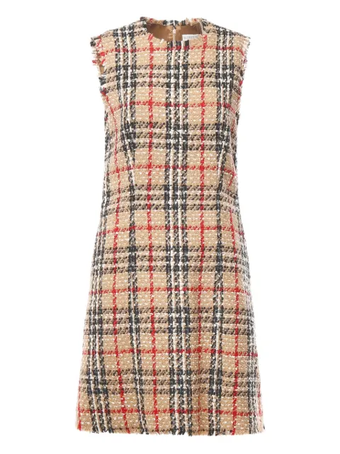 Burberry vestido midi con motivo de cuadros