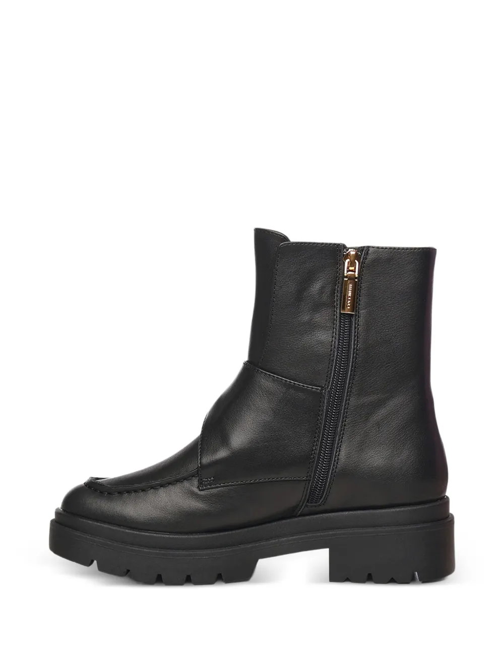 Coccinelle 35 mm leren laarzen met gespbandje Zwart