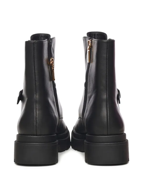 Coccinelle Stivali In Pelle Con Fibbia 35mm Nero FARFETCH IT