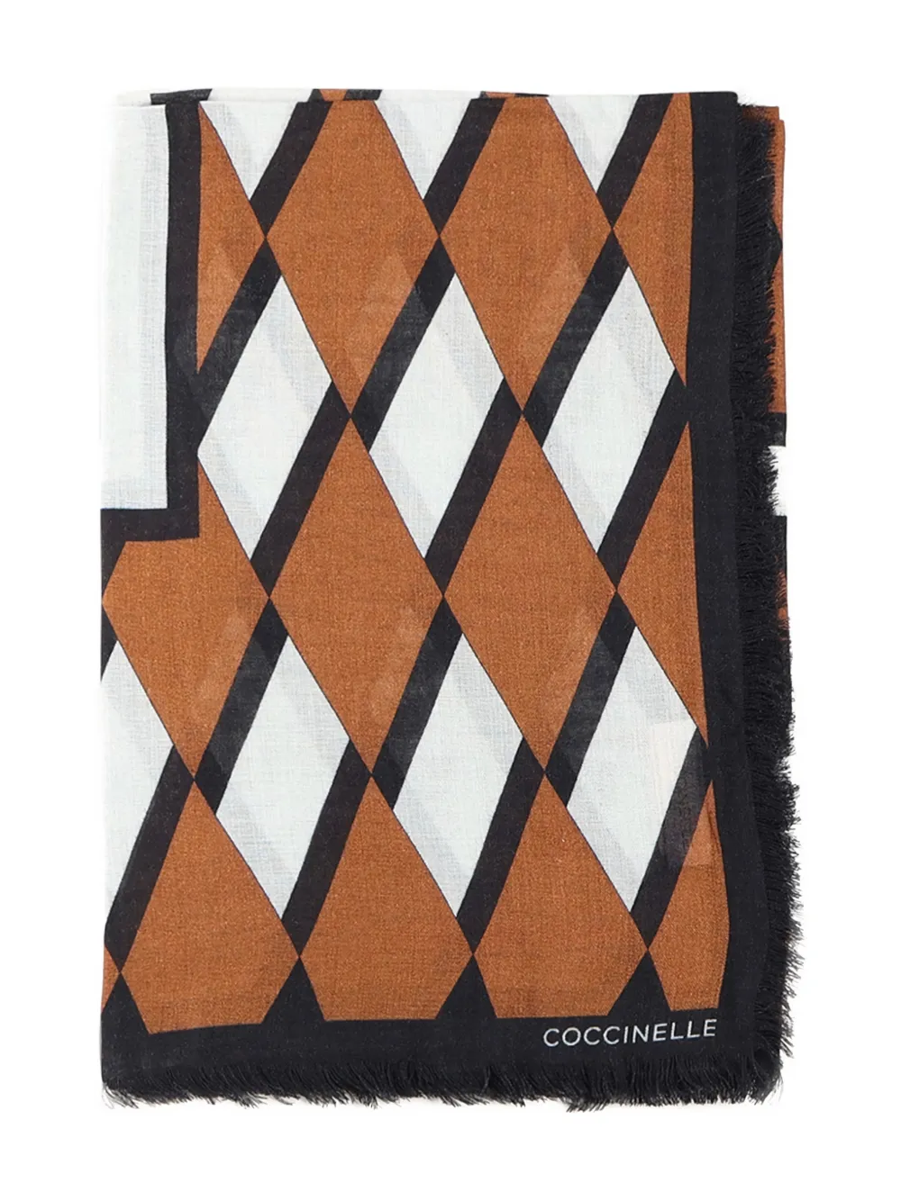 Coccinelle geometric-pattern fringed scarf | Image 2