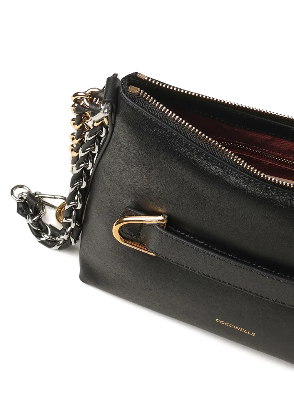 Coccinelle Chain-strap Shoulder Bag In Black