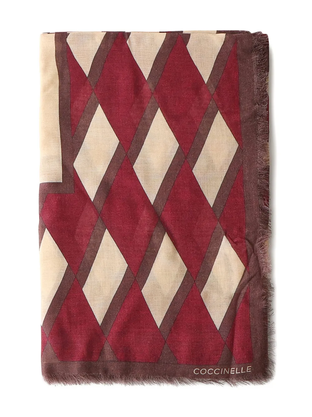 Coccinelle geometric-pattern fringed scarf | Image 2