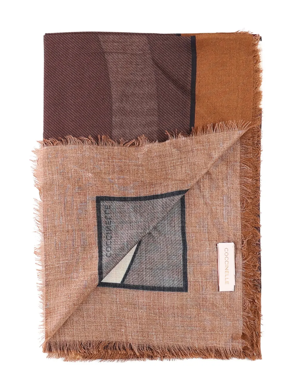 Coccinelle fringed scarf | Brown | Image 1