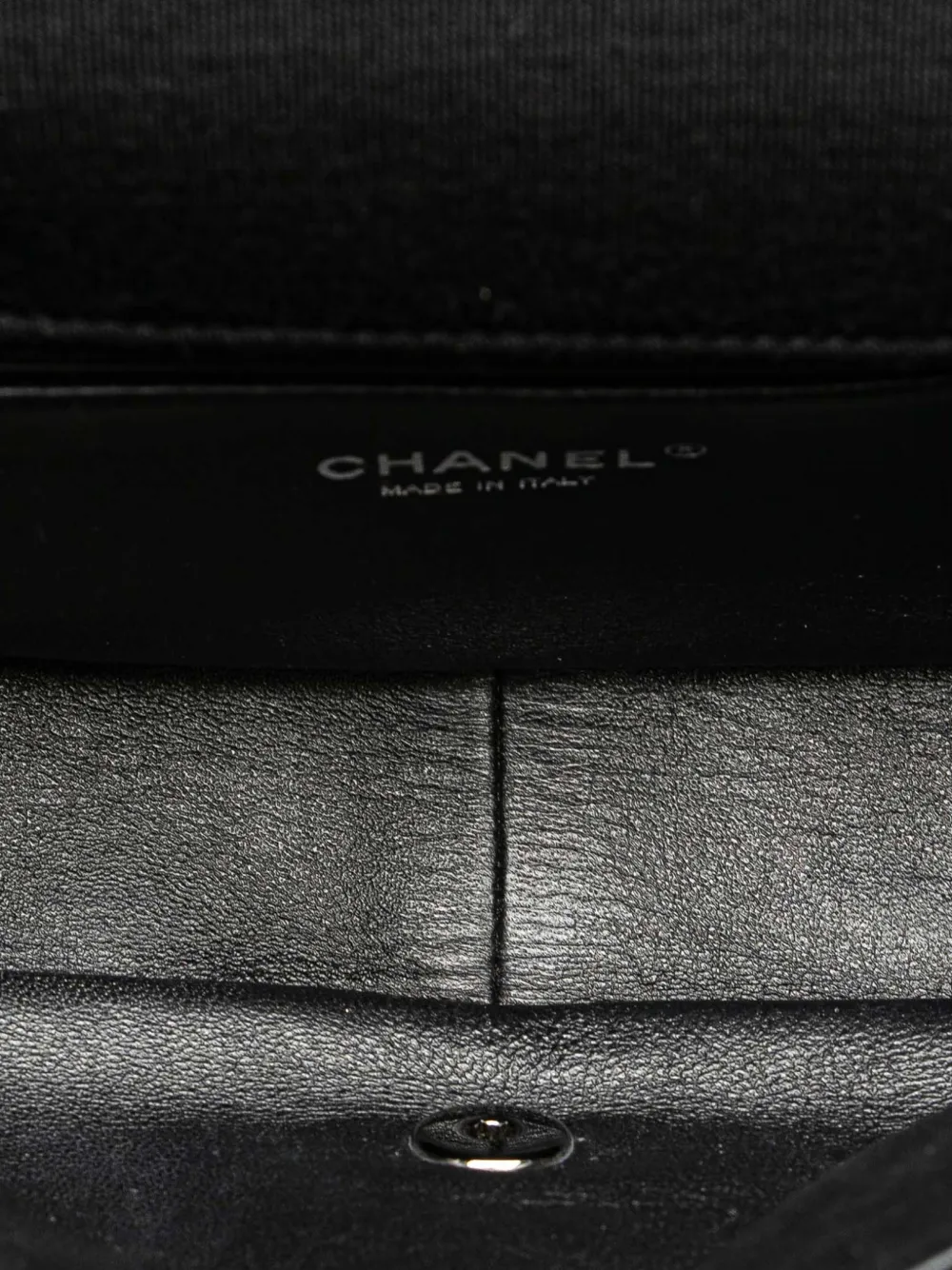 Pre-owned Chanel 2014-2015 Medium Quilted Jersey And Tweed Chain Flap Shoulder Bag In Black