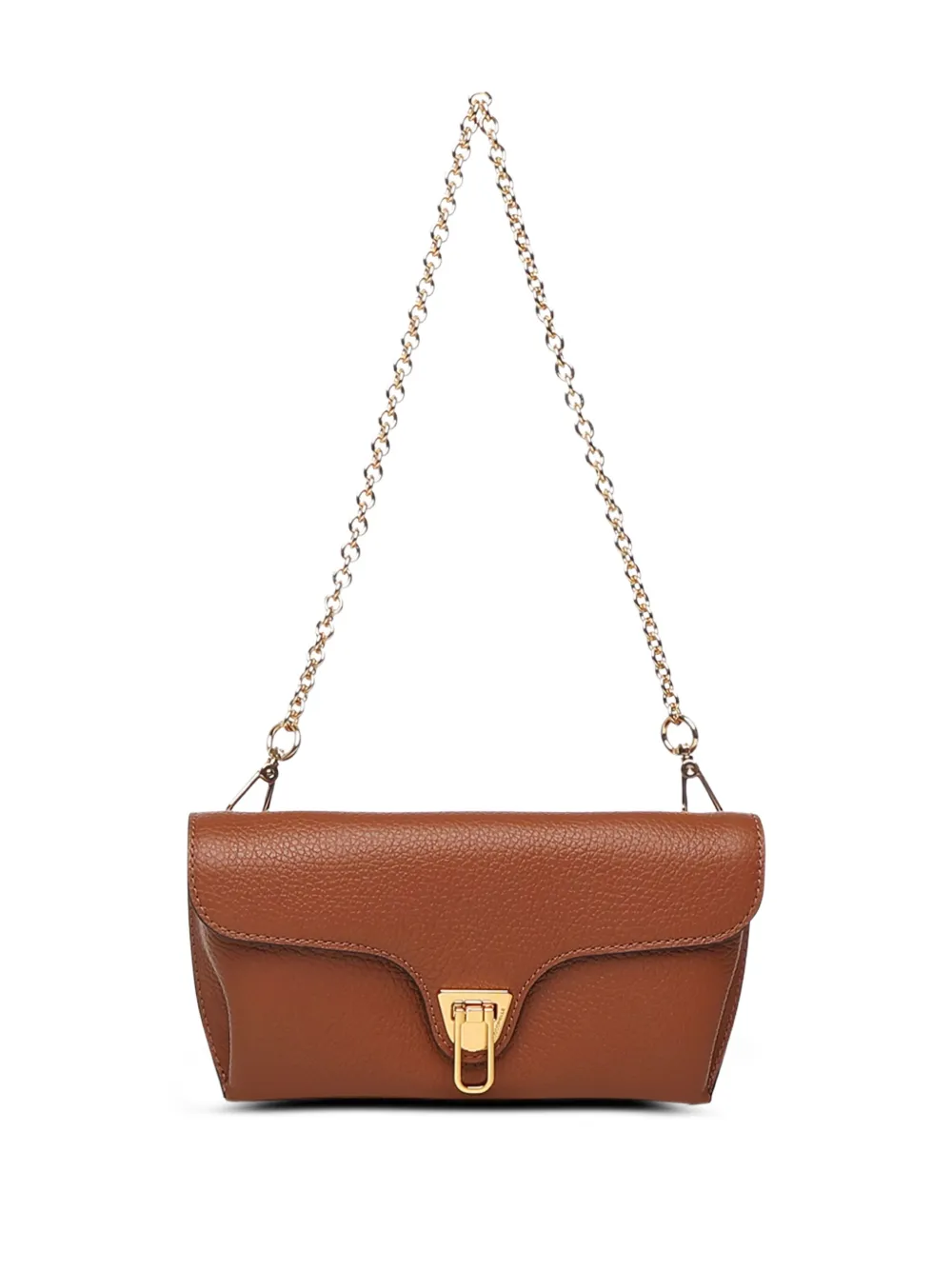 Coccinelle Double Beat leren shopper Bruin