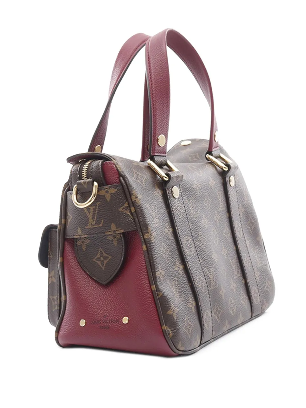 Pre-owned Louis Vuitton 2017 Monogram Manhattan Satchel In Brown