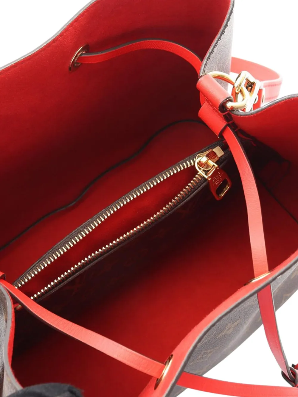 Pre-owned Louis Vuitton 2021-2025 Monogram Neonoe Mm Bucket Bag In Brown