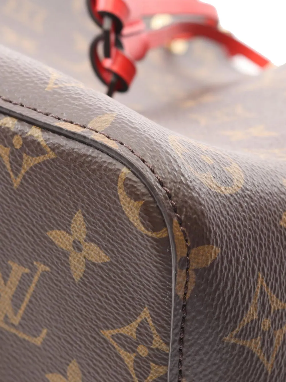 Pre-owned Louis Vuitton 2021-2025 Monogram Neonoe Mm Bucket Bag In Brown