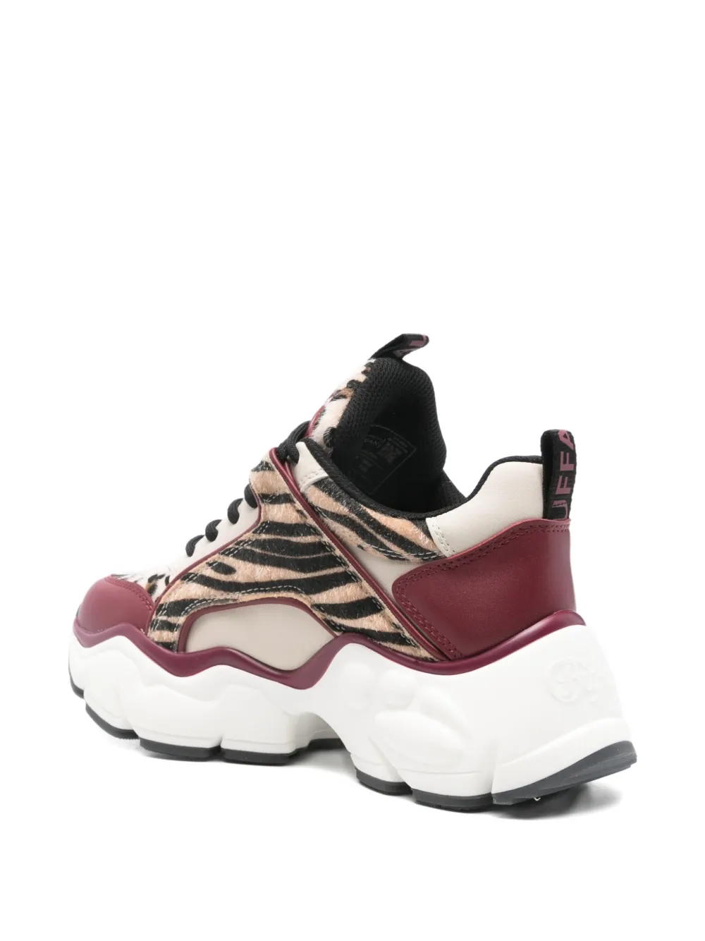 Buffalo Binary Glam Animal-print Sneakers In Red