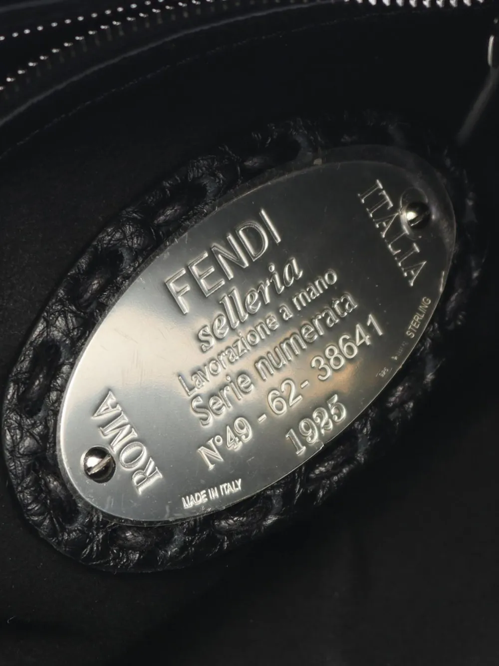 Pre-owned Fendi 2010-2025 Small Leather Selleria Siesta Satchel In Black