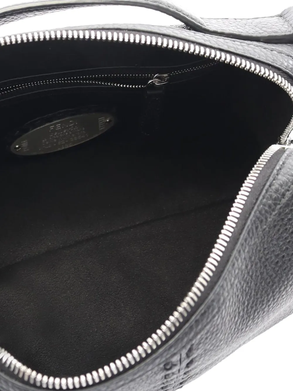 Pre-owned Fendi 2010-2025 Small Leather Selleria Siesta Satchel In Black