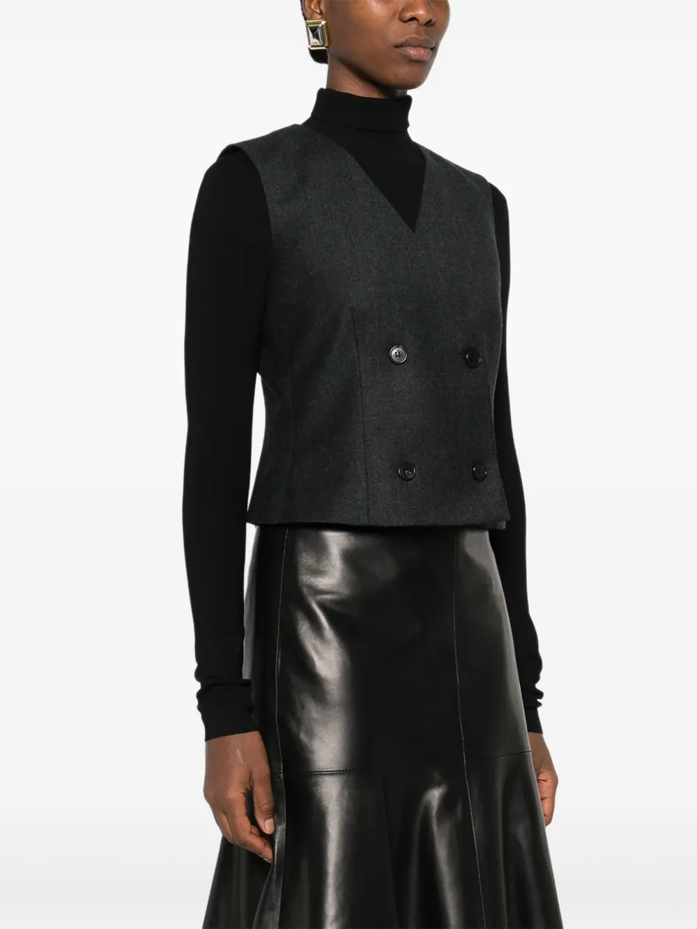 Theory Gilet met dubbele rij knopen Grijs