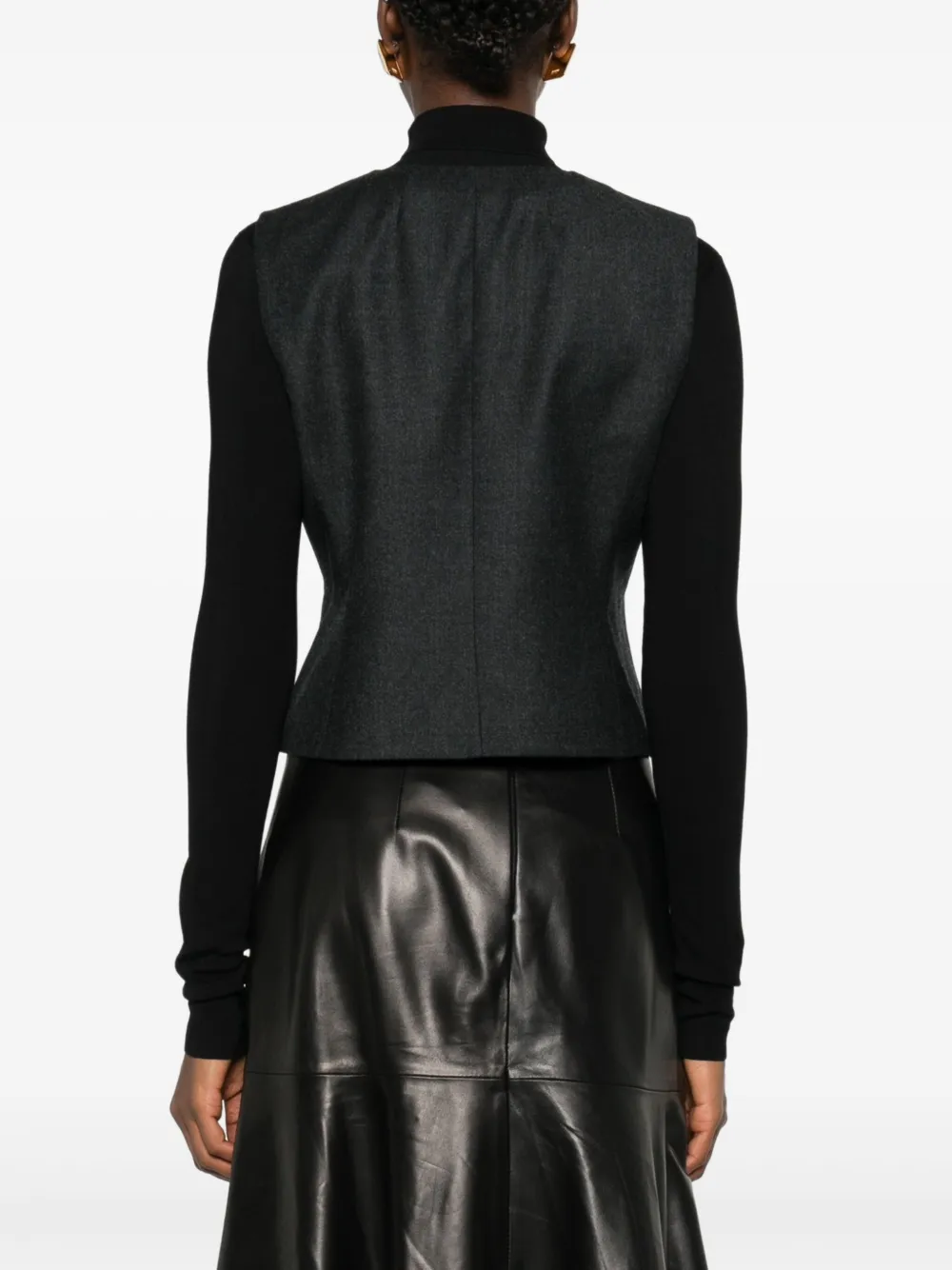 Theory Gilet met dubbele rij knopen Grijs