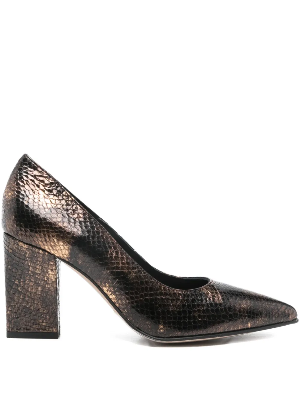 Pedro Miralles Pumps met slangenprint Bruin