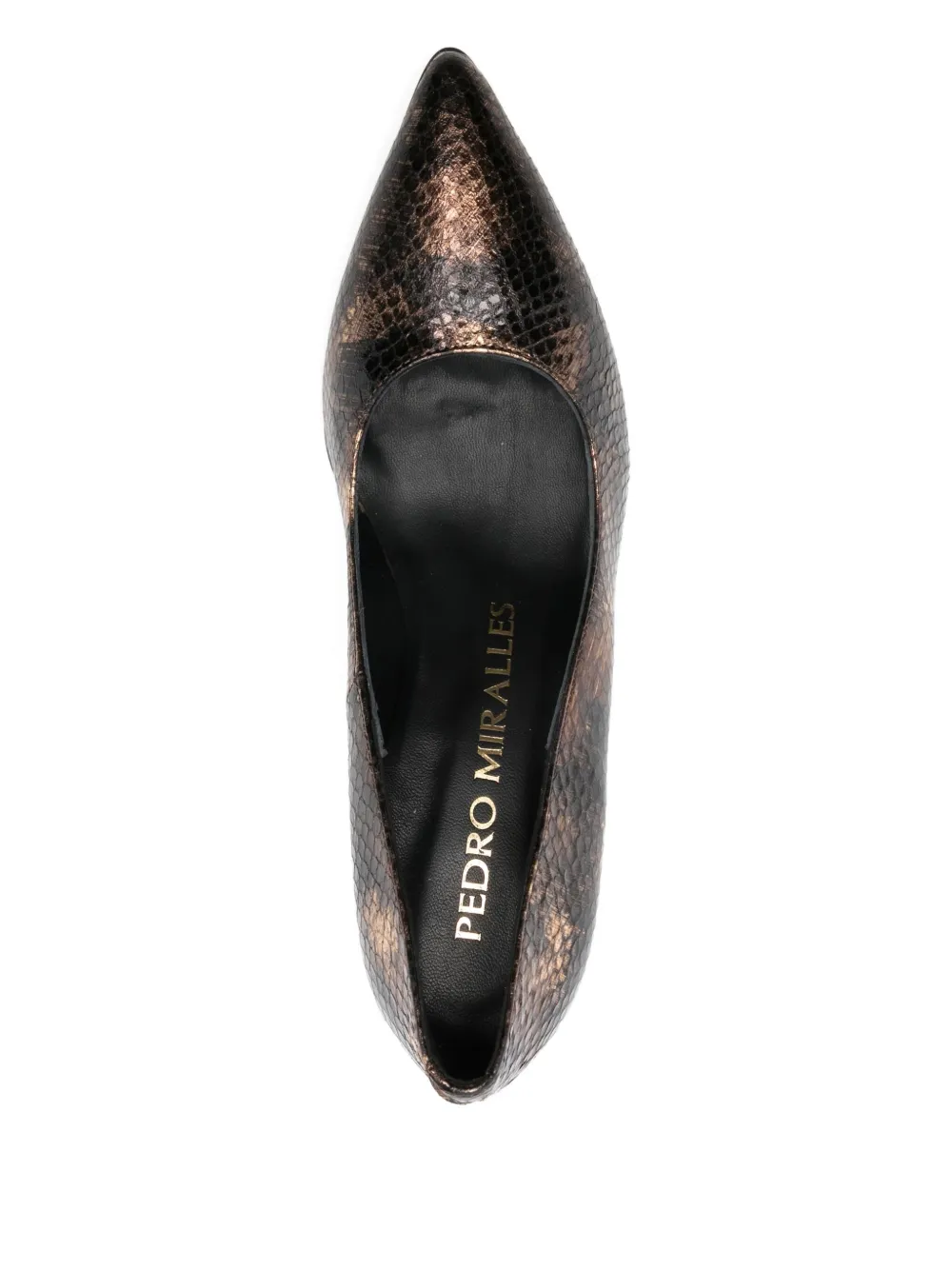 Pedro Miralles Pumps met slangenprint Bruin