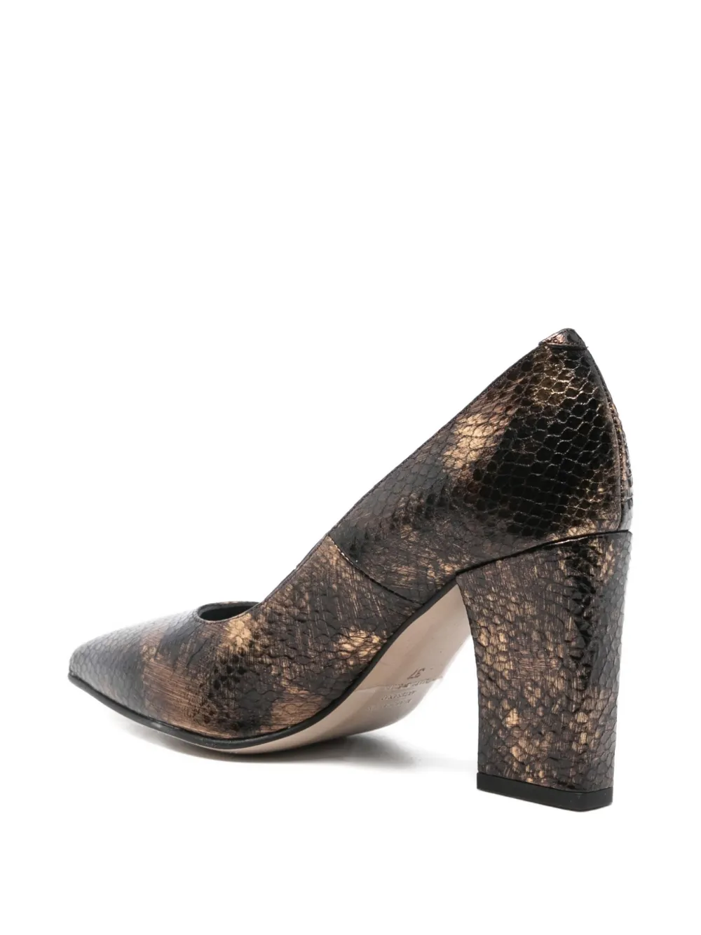 Pedro Miralles Pumps met slangenprint Bruin