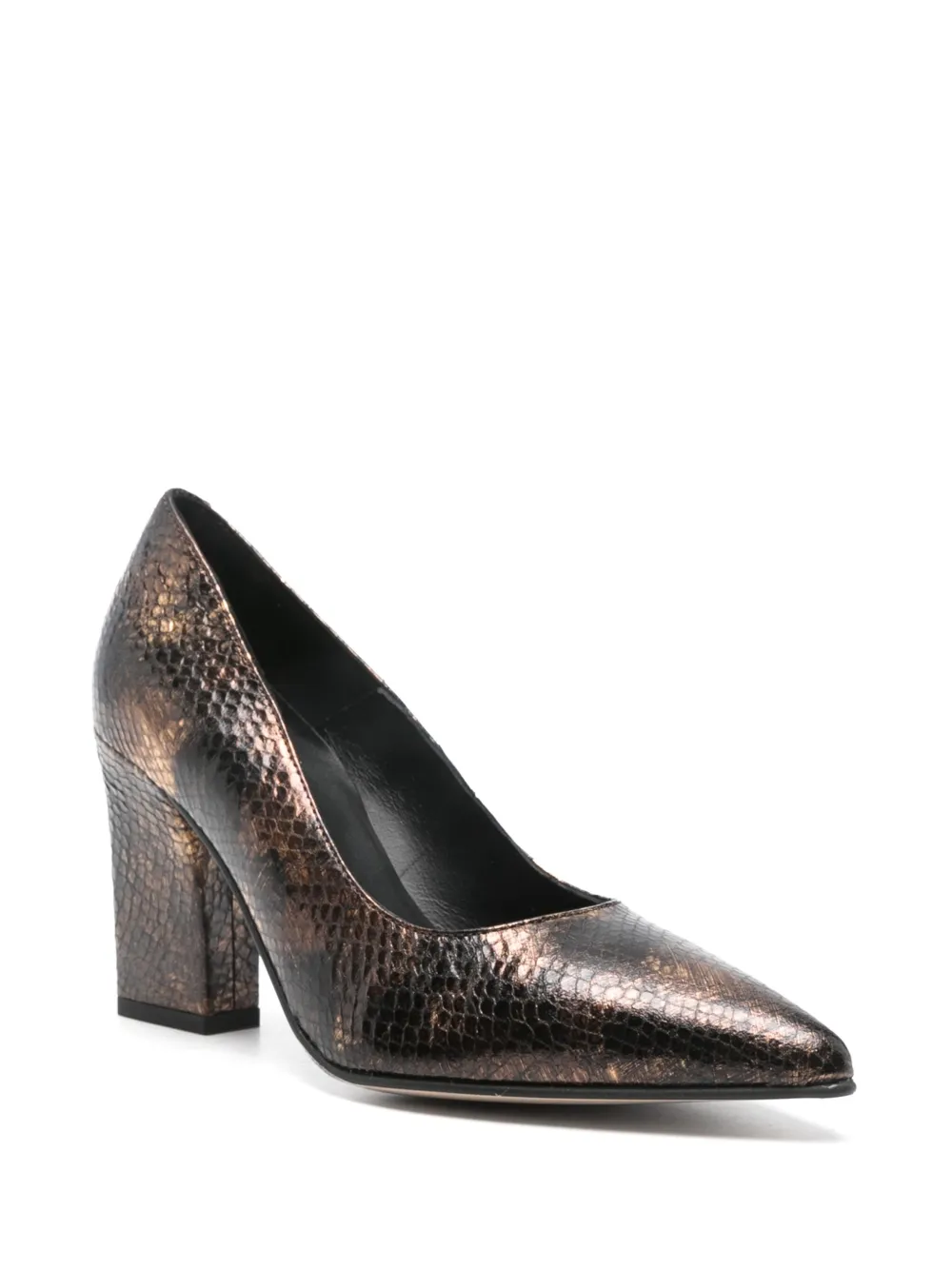 Pedro Miralles Pumps met slangenprint Bruin